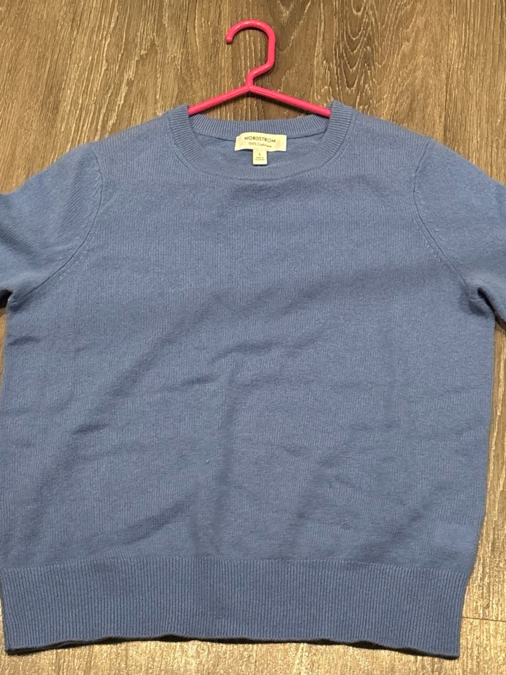 Nordstrom Women’s Dusty Blue CASHMERE Crewneck Top